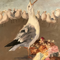 "Keep Away From My Stash" after Jamie Wyeth by Ann Hagan Webb
