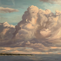 "Storm Brewing Over Jamestown" by Ann Hagan Webb