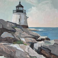 "Castle Hill Light" by Anne Winthrop Cordin, SOLD @ SBG
