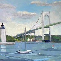 "Goat Island"  by Anne Winthrop Cordin, SOLD @ SBG