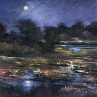 Honorable Mention: "Night Lights" by Janet Gendreau