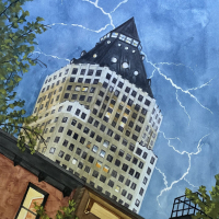 "Summer Lightning, East 46th St." by Donna Kirwan
