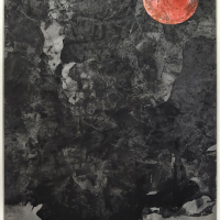 Honorable Mention: "Blood Moon" by Bettie J Sarantos, SOLD @ SBG