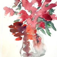 2nd PLACE, "Glads In A Glass Vase" by Craig Masten
