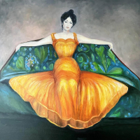 "Ode To Lady In Yellow Dress" after Max Kurzweil by Elaine Porter