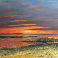 "A Magnificent Summer Sunset" by Elaine Porter
