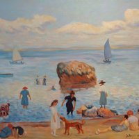 "Wickford Harbor, RI" after William Glackens by Jonathan Small