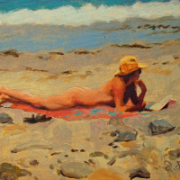 "Nude Beach Study #1" by Jonathan Small, SOLD @ SBG