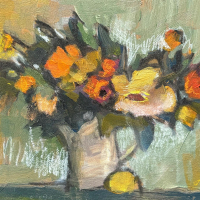 "Bouquet with lemon" by Linda Davey, SOLD @ SBG