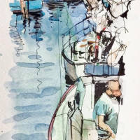 "Lines and Rigging" by Linda Davey