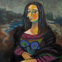 "Mona Pablona" by Linda Davey after Leonardo daVinci