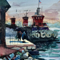"Providence Tugs	" by Linda Davey