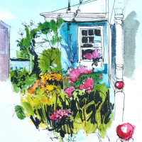 "Summer In Bloom" by Linda Davey, SOLD @ SBG