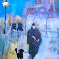 Linda King Davey, "Walking Henri"