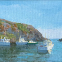 "Calm Seas in the Morning" by Meg Arpin, SOLD @ SBG